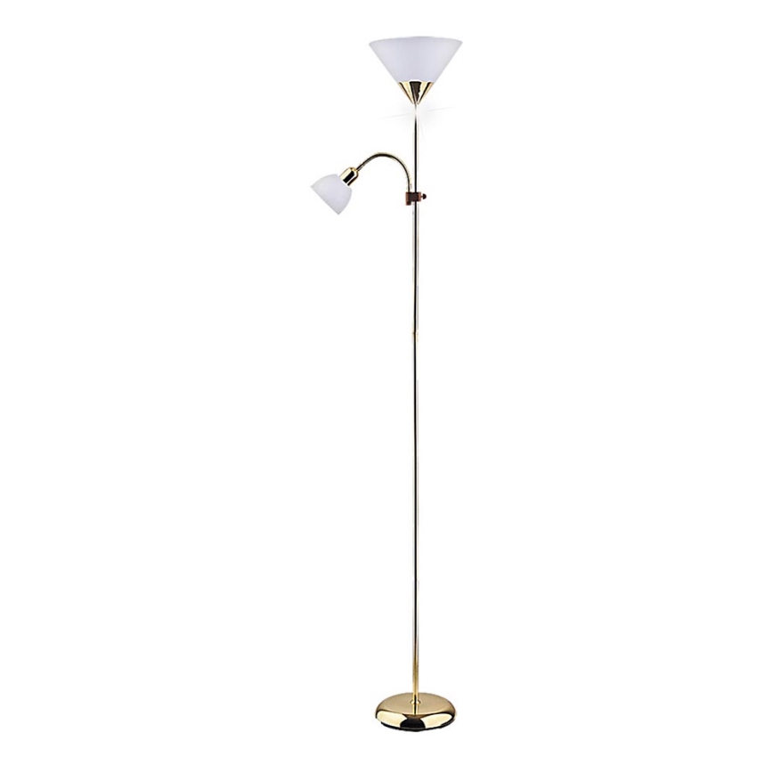 Rabalux - candeeiro de chão 1xE27/100W+E14/25W dourado/branco