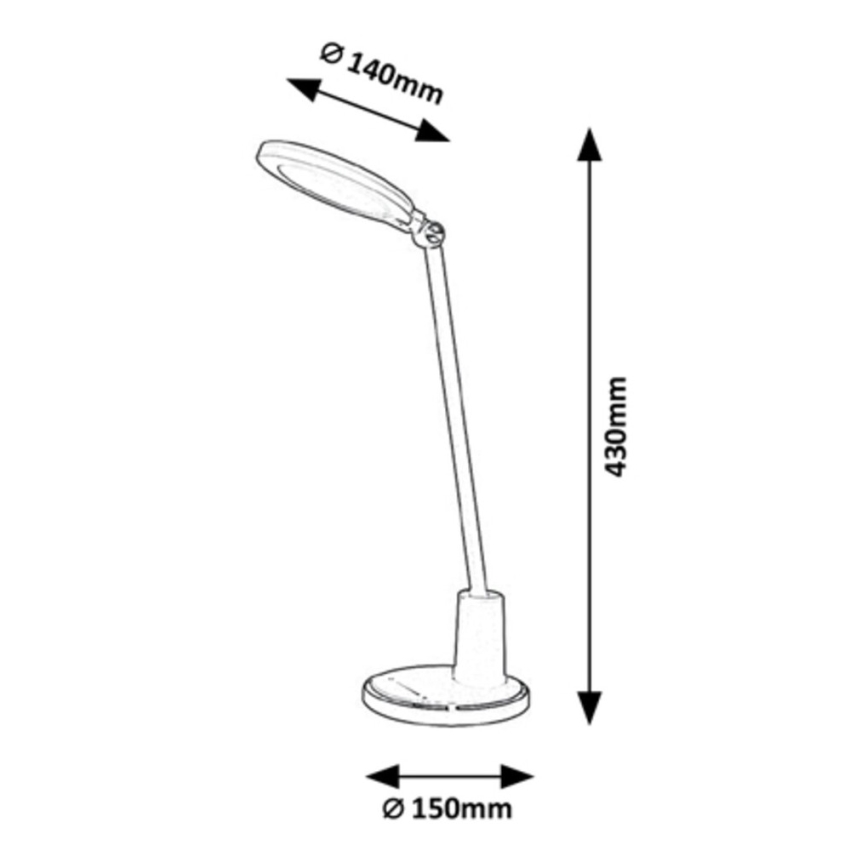Rabalux - Candeeiro de mesa LED com regulação através do toque LED/10W/230V 3000-6000K