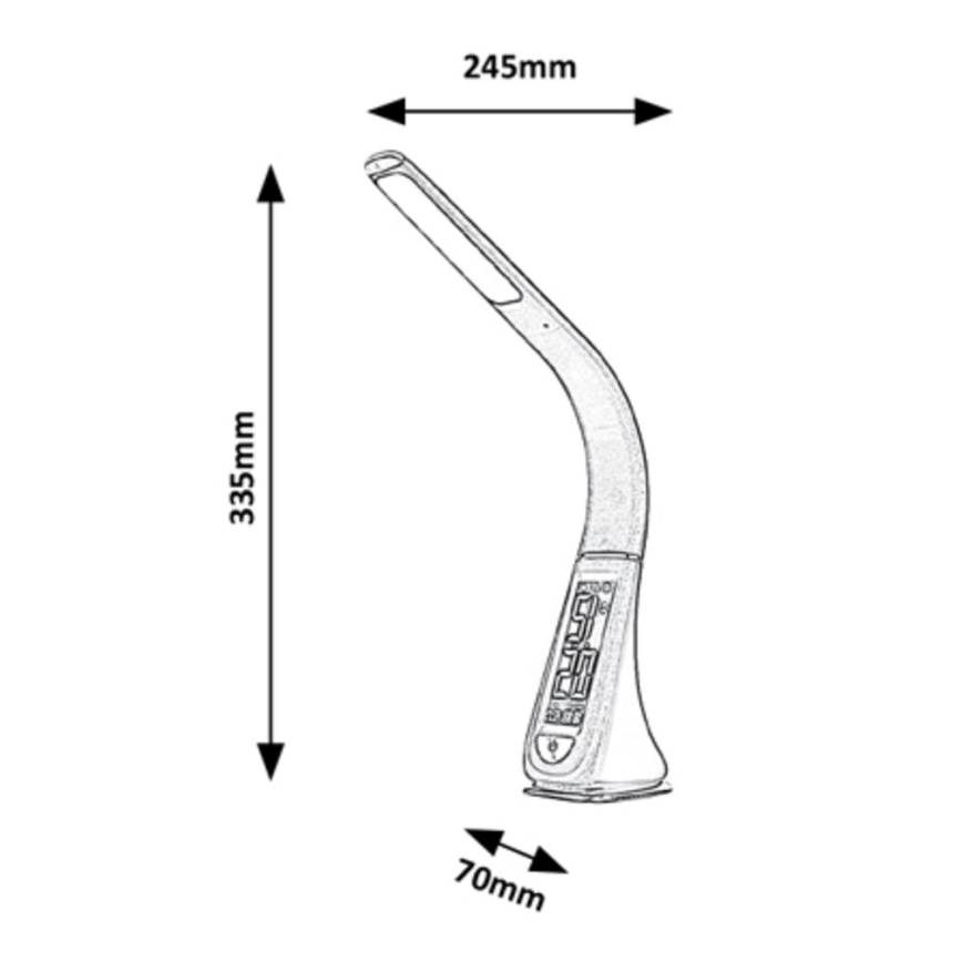 Rabalux - Candeeiro de mesa LED com regulação através do toque LED/5W/230V branco
