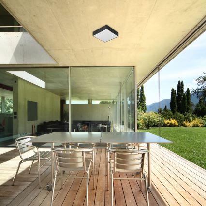 Rabalux - Candeeiro de Teto LED/18W/230V 3000-6000K IP44 preto 17,5x17,5 cm