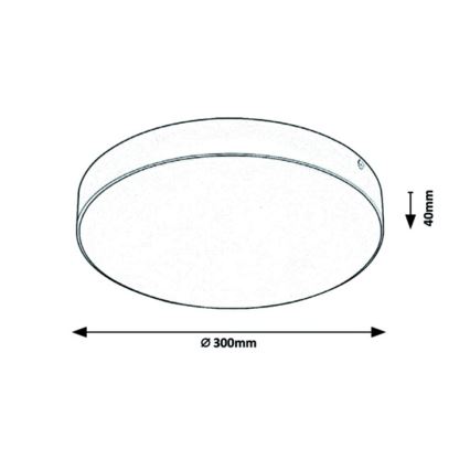 Rabalux - Luminária de teto LED/24W/230V 2800K/4000K/6000K IP44 branca Ø 30 cm