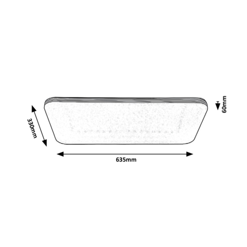 Rabalux - Candeeiro de teto LED/36W/230V 33x63,5 cm