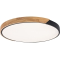 Rabalux - Candeeiro de tecto LED/42W/230V 3000/4000/6500K preto/carvalho Ø 61 cm