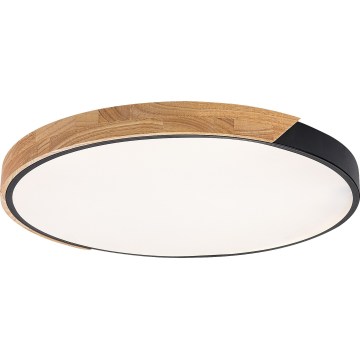 Rabalux - Candeeiro de tecto LED/42W/230V 3000/4000/6500K preto/carvalho Ø 61 cm