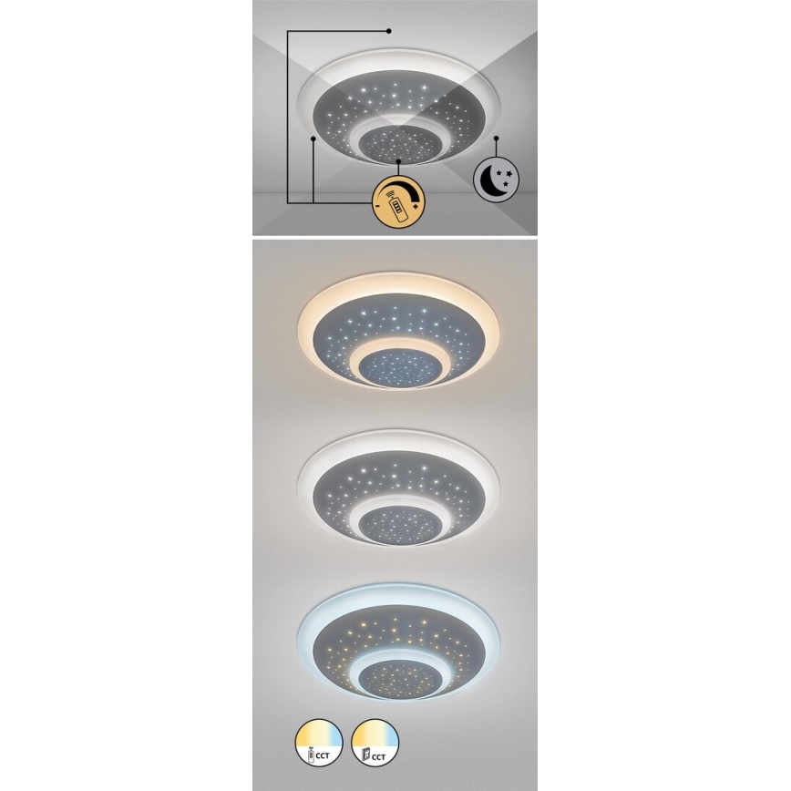 Rabalux - Candeeiro de teto LED dimerizável LED/47W/230V 3000-6000K + comando remoto Ø 48 cm