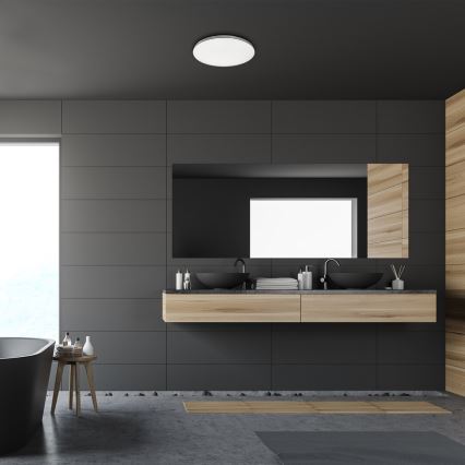 Rabalux - Candeeiro de teto LED para casa de banho, 20W/230V, IP44, Ø 29 cm