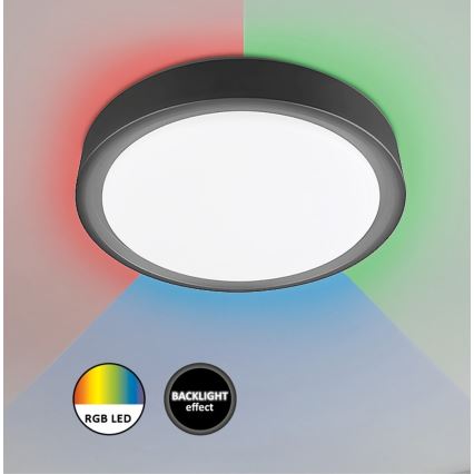 Rabalux - Candeeiro de tecto LED RGB regulável com sensor LED/28W/230V 2700-5000K Ø 36 cm + comando à distância