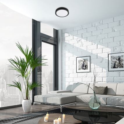 Rabalux - Candeeiro de tecto LED RGB regulável com sensor LED/28W/230V 2700-5000K Ø 36 cm + comando à distância