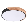 Rabalux - Candeeiro de teto LED/24W/230V preto/carvalho, diâmetro 41,5 cm