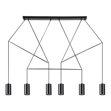 Rabalux - Candeeiro suspenso com cabo 6xGU10/50W/230V