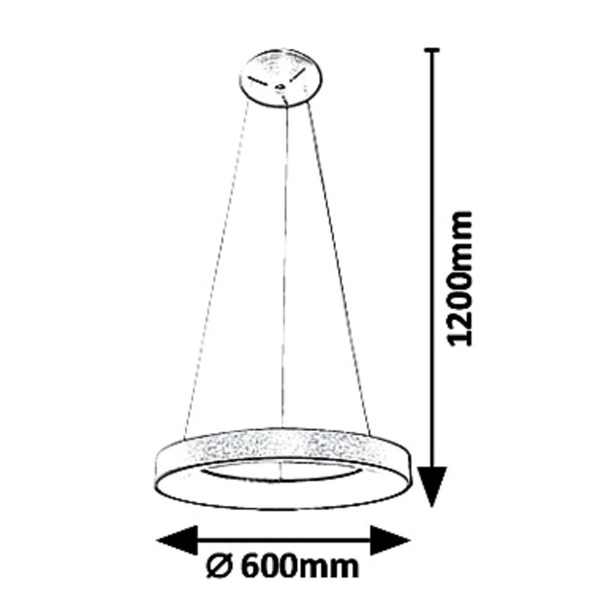 Rabalux - Candeeiro suspenso LED CARMELLA LED/50W/230V diâmetro 60 cm