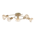 Rabalux - Candelabro integrado 5xE14/40W/230V dourado