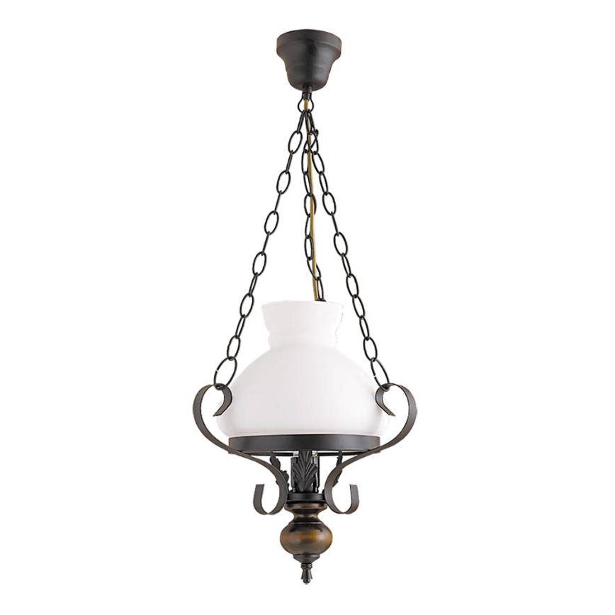 Rabalux - Candelabro suspenso 1xE27/60W/230V nogueira