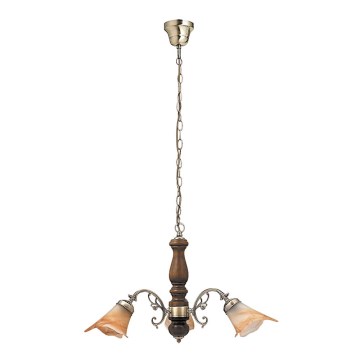 Rabalux - Candelabro suspenso 3xE14/40W/230V nogueira