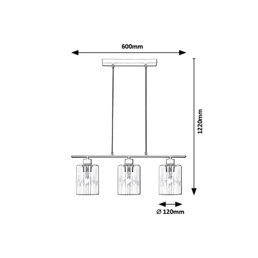 Rabalux - Candelabro suspenso 3xE27/40W/230V