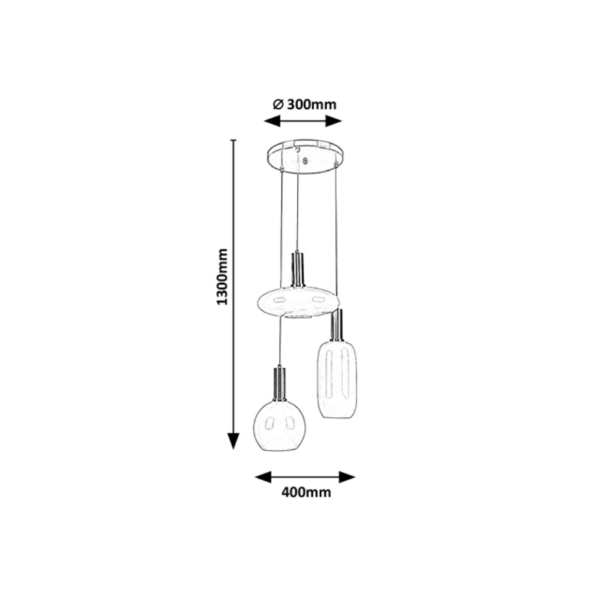Rabalux - Candelabro suspenso 3xE27/60W/230V