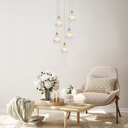 Rabalux - Candelabro suspenso 5xE14/40W/230V