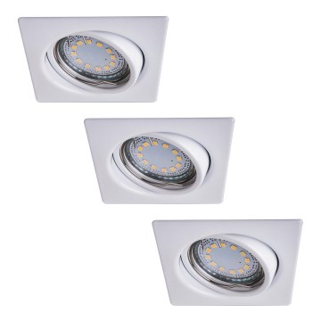 Rabalux - CONJUNTO 3xLED Iluminação embutida 3xGU10/3W/230V IP40