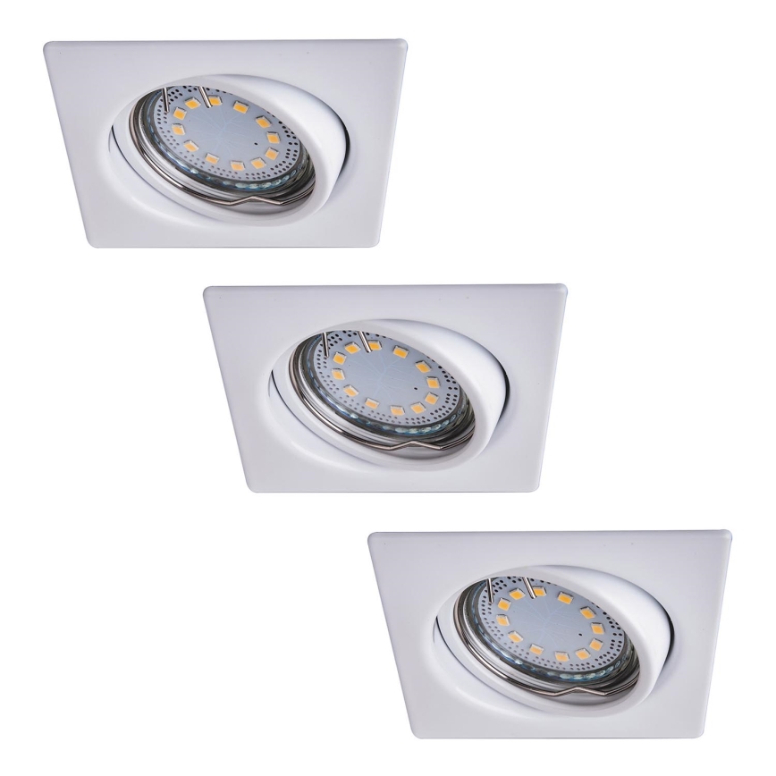 Rabalux - CONJUNTO 3xLED Iluminação embutida 3xGU10/3W/230V IP40