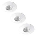 Rabalux - Conjunto de 3 focos LED embutidos para casa de banho LED/4W/230V IP44