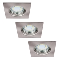 Rabalux - Conjunto de 3 spots LED embutidos para casa de banho, 1x GU10/3W/230V, IP44