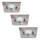 Rabalux - Conjunto de 3 spots LED embutidos para casa de banho, 1x GU10/3W/230V, IP44