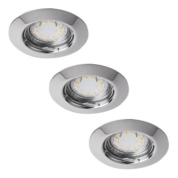 Rabalux - Conjunto de 3 spots LED encastráveis para casa de banho 1xGU10/3W/230V IP44