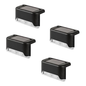 Rabalux - Conjunto de 4 apliques de parede solares LED com sensor de crepúsculo LED/0,06W/1,2V 300 mAh IP44