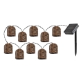 Rabalux - Fio de luz solar LED 10xLED/0,6W/1,2V 5 m IP44 600 mAh