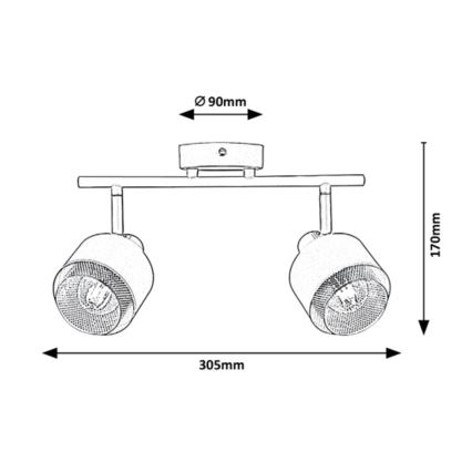 Rabalux - Foco 2xE14/40W/230V