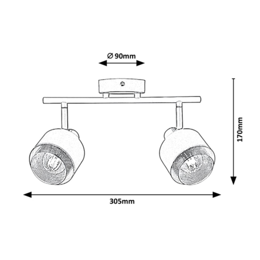 Rabalux - Foco 2xE14/40W/230V