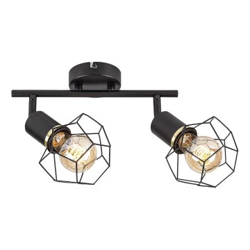 Rabalux - Foco 2xE27/40W/230V preto