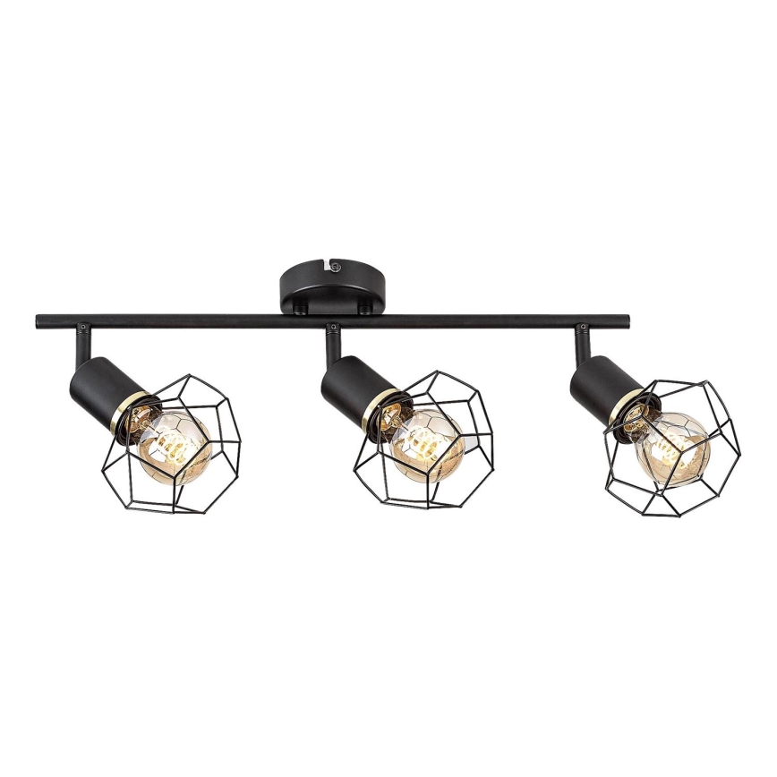 Rabalux - Foco 3xE27/40W/230V preto