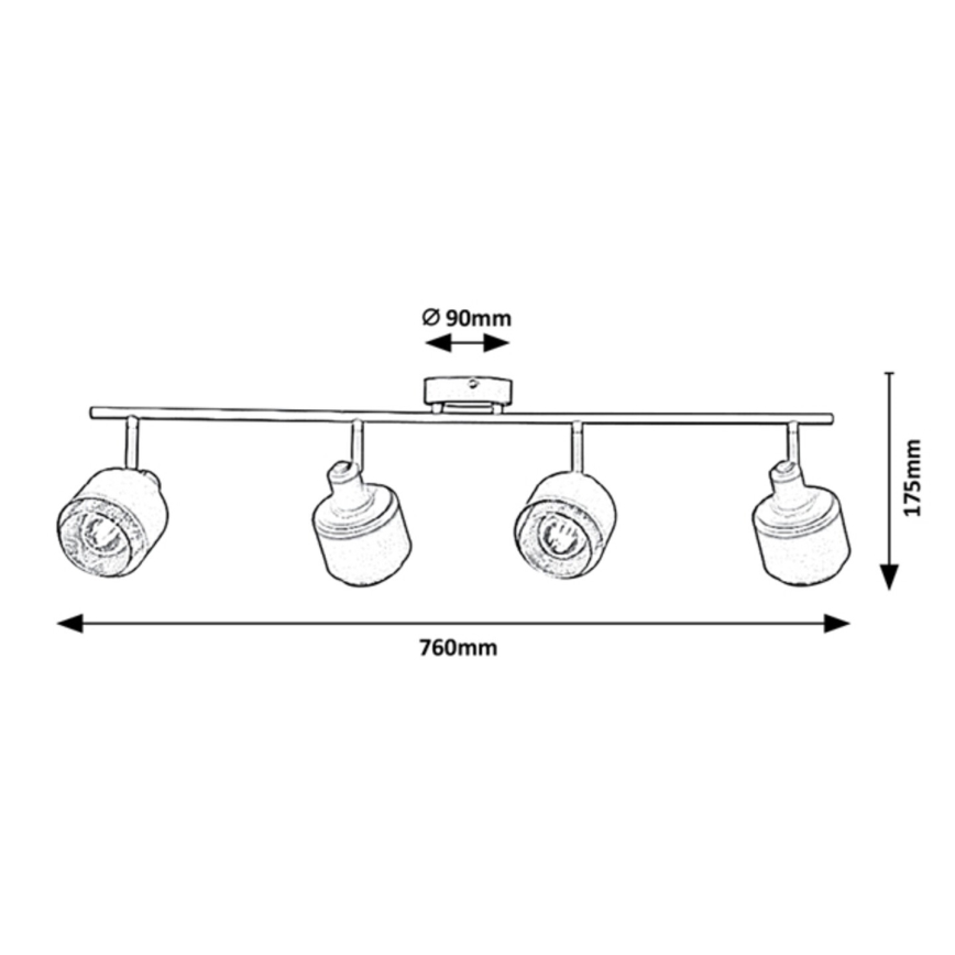 Rabalux - Foco 4xE14/40W/230V