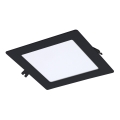 Rabalux - Foco de encastrar LED LED/12W/230V 17x17 cm preto