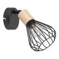 Rabalux - Foco de parede 1xE14/25W/230V preto/faia