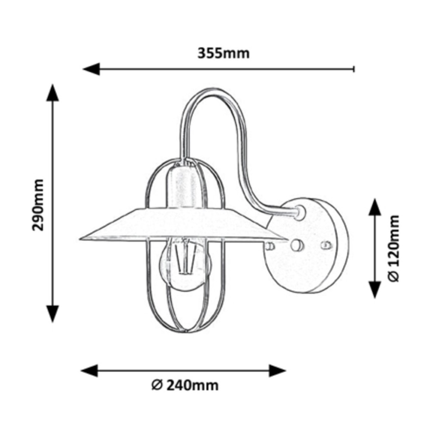 Rabalux - Iluminação de parede 1xE27/40W/230V