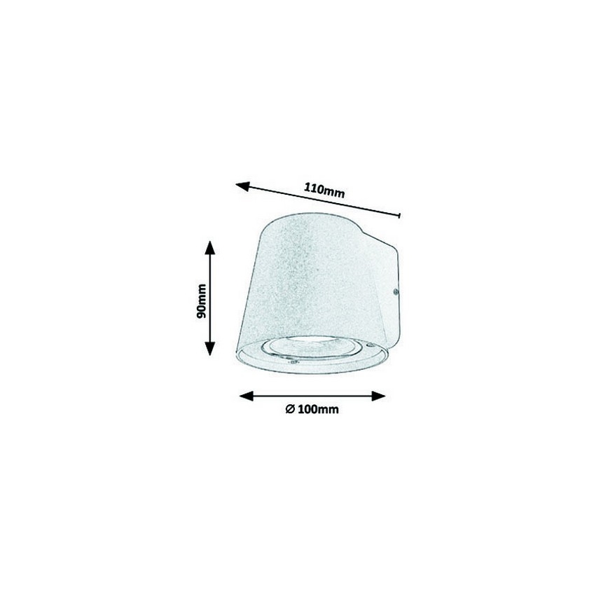 Rabalux - Iluminação de parede exterior 1xGU10/35W/230V IP54 preta