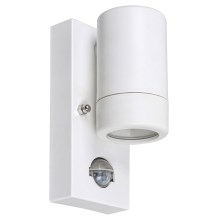 Rabalux - Iluminação de parede exterior com sensor 1xGU10/10W/230V branco IP44