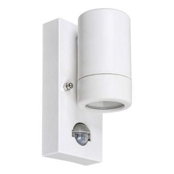 Rabalux - Iluminação de parede exterior com sensor 1xGU10/10W/230V branco IP44