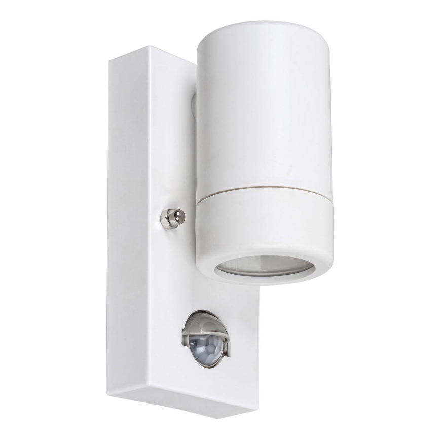 Rabalux - Iluminação de parede exterior com sensor 1xGU10/10W/230V branco IP44