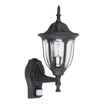 Rabalux – Iluminação de Parede Exterior com Sensor MILANO 1×E27/60W/230V IP43 Preta