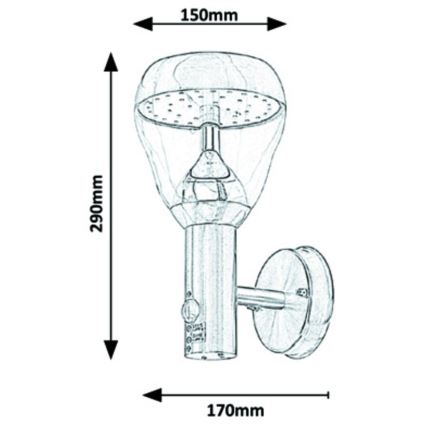 Rabalux - Iluminação de parede exterior LED com sensor LED/8,5W/230V IP44