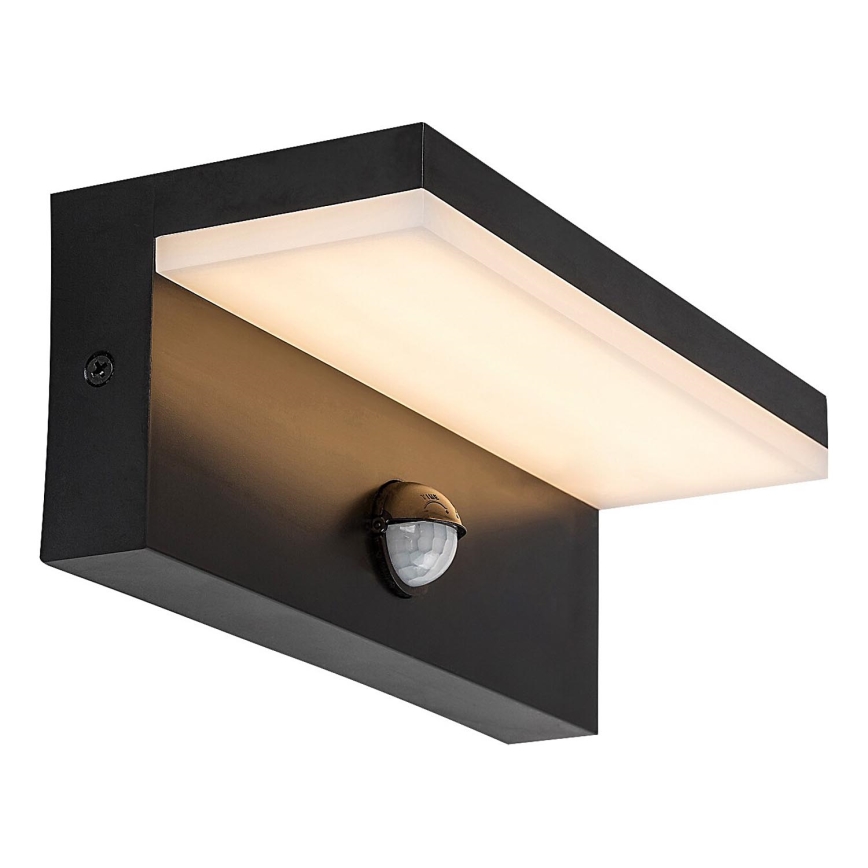 Rabalux - Iluminação de parede LED exterior com sensor LED/9W/230V 2700/4000/6500K IP54 preto