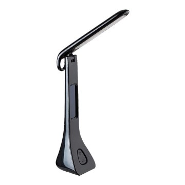 Rabalux - Lâmpada de mesa LED regulável com display LED/7W/5V 4000K preta