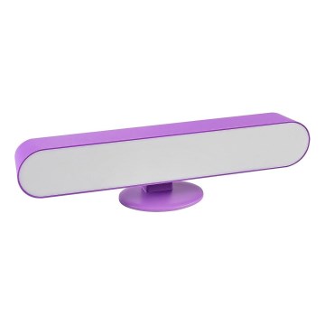 Rabalux - Lâmpada de mesa LED RGB regulável LED/3W/5V roxa + controlo remoto