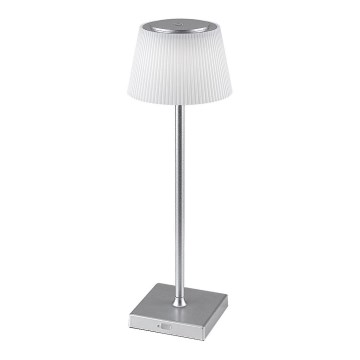 Rabalux - Lâmpada de mesa recarregável LED regulável LED/4W/3,7V 1800 mAh 3000-5000K IP44 prateada