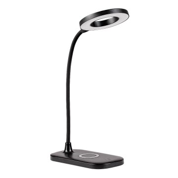 Rabalux - Lâmpada de mesa tátil LED regulável com carregamento sem fio LED/5W/5V 2700-6000K preta