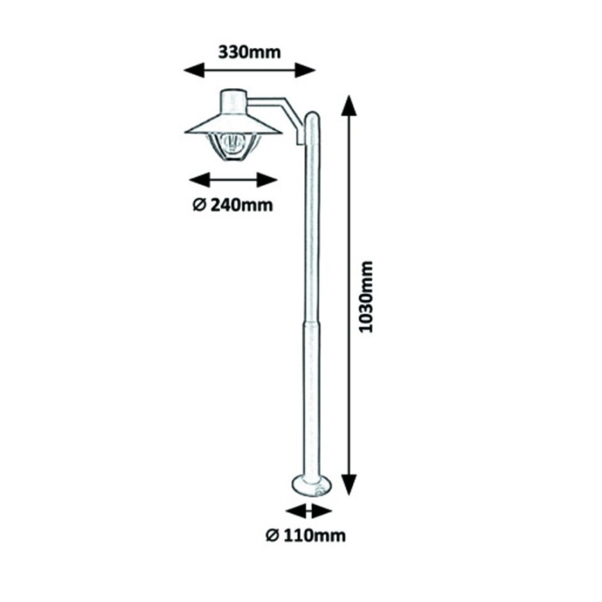 Rabalux - Lâmpada exterior 1xE27/10W/230V IP44