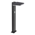 Rabalux - Lâmpada solar LED regulável para exterior com sensor, 4,4 W / 3,7 V, IP54, antracite, 2200 mAh